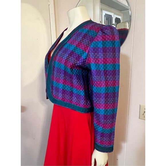 NWOT? Vintage OOAK Art to Wear Hand Woven Thai Silk Jacket S - Picture 4 of 7